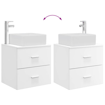 Badkamerkastenset 3 st Wit 53 x 34,5 x 63 cm Bewerkt hout