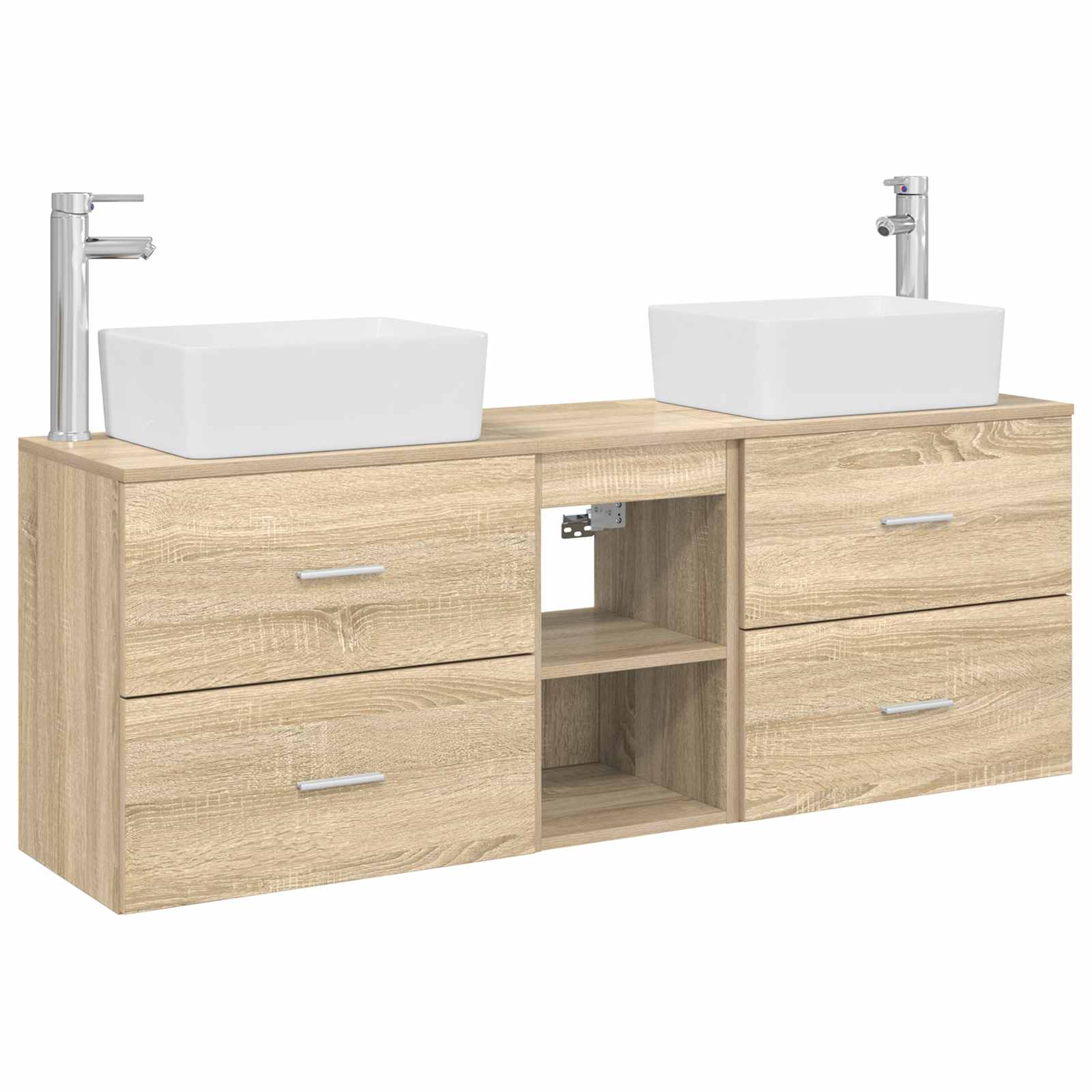 Badkamerkastenset 3 st Sonoma Eiken 53 x 34,5 x 63 cm