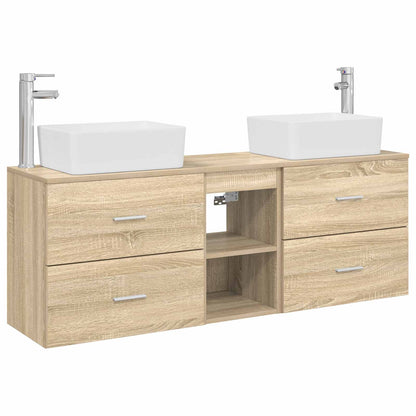 Badkamerkastenset 3 st Sonoma Eiken 53 x 34,5 x 63 cm