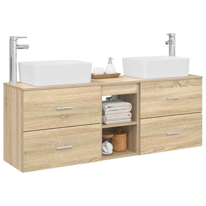 Badkamerkastenset 3 st Sonoma Eiken 53 x 34,5 x 63 cm