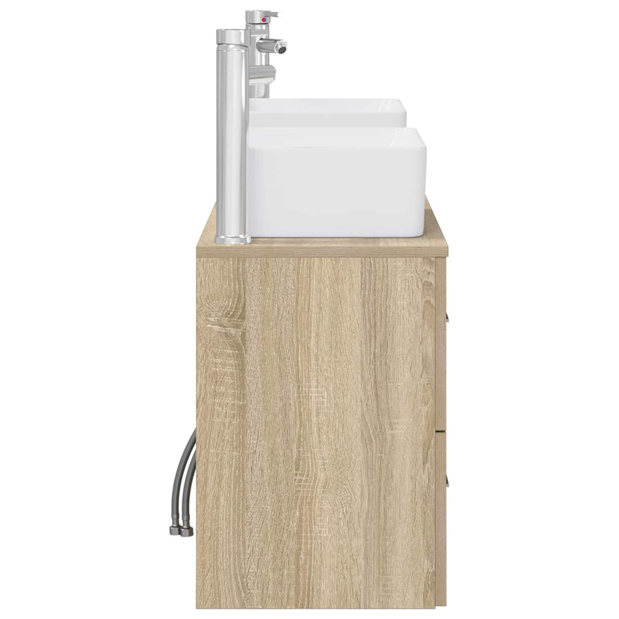 Badkamerkastenset 3 st Sonoma Eiken 53 x 34,5 x 63 cm