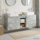 Badkamerkastenset 3 st Betongrijs 53 x 34,5 x 63 cm