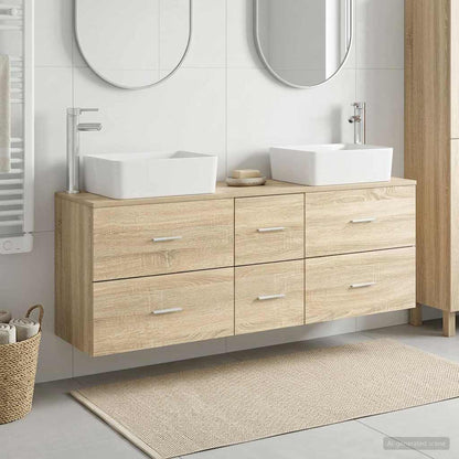 Badkamerkastenset 3 st Sonoma Eiken 53 x 34,5 x 63 cm