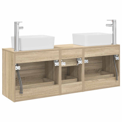 Badkamerkastenset 3 st Sonoma Eiken 53 x 34,5 x 63 cm