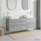 Badkamerkastenset 3 st Grijs Sonoma 53 x 34,5 x 63 cm