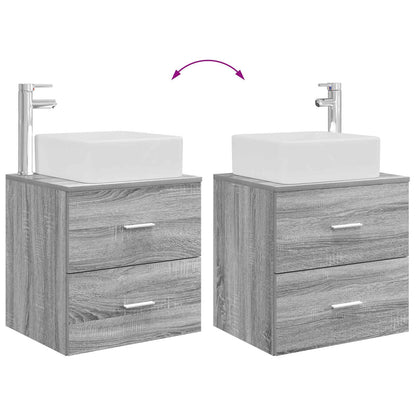 Badkamerkastenset 3 st Grijs Sonoma 53 x 34,5 x 63 cm