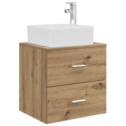 Badkamerkastenset 3 st Artisanaal eiken 53 x 34,5 x 63 cm