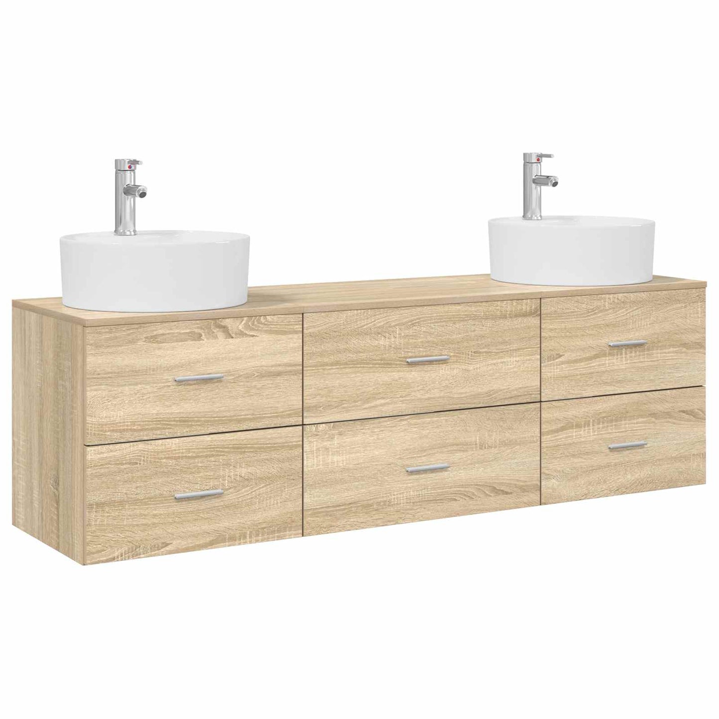 Badkamerkastenset 3 st Sonoma Eiken 62,5 x 44,5 x 50 cm