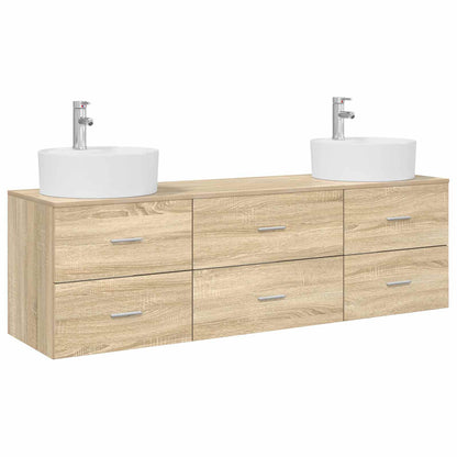 Badkamerkastenset 3 st Sonoma Eiken 62,5 x 44,5 x 50 cm