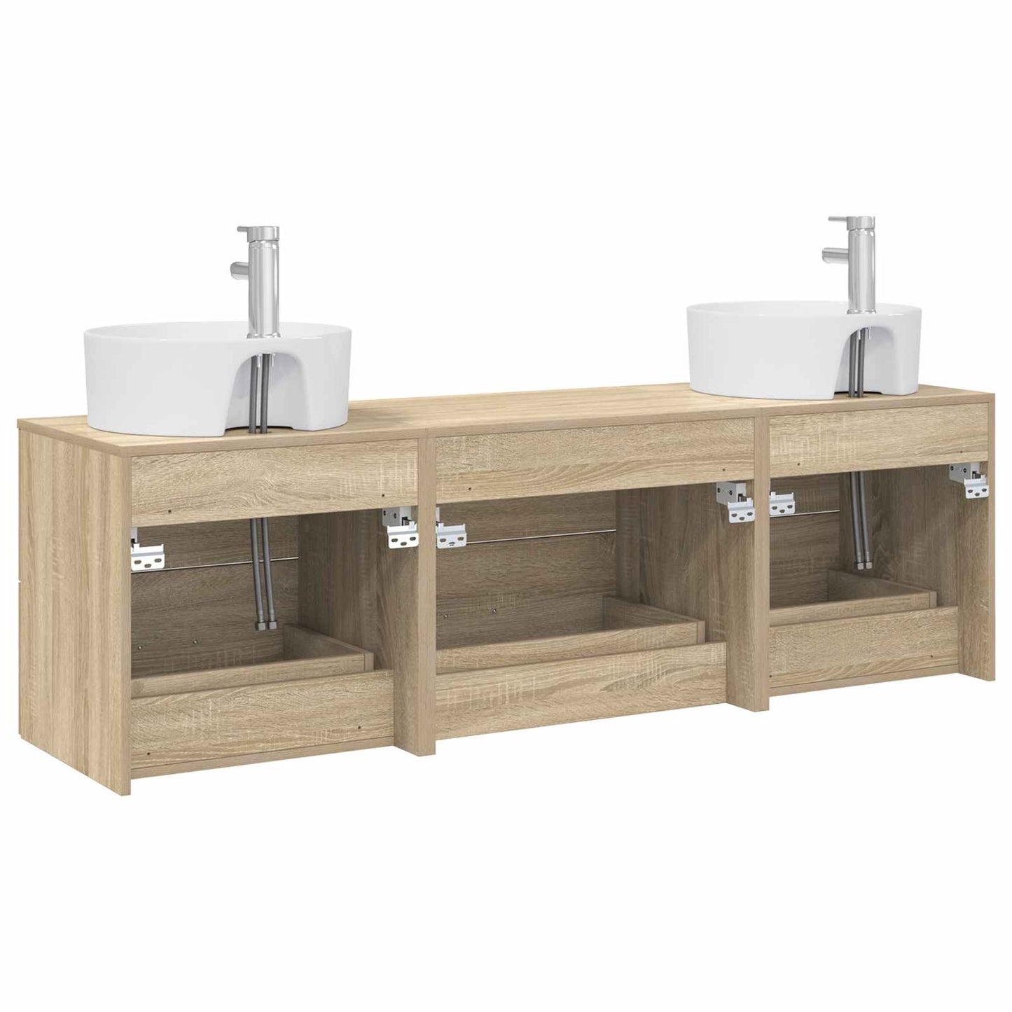 Badkamerkastenset 3 st Sonoma Eiken 62,5 x 44,5 x 50 cm
