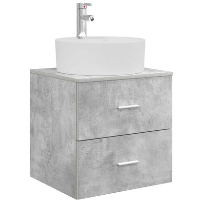 Badkamerkastenset 3 st Betongrijs 62,5 x 44,5 x 50 cm