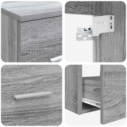 Badkamerkastenset 3 st Grijs Sonoma 62,5 x 44,5 x 50 cm