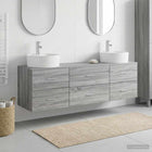 Badkamerkastenset 3 st Grijs Sonoma 62,5 x 44,5 x 50 cm