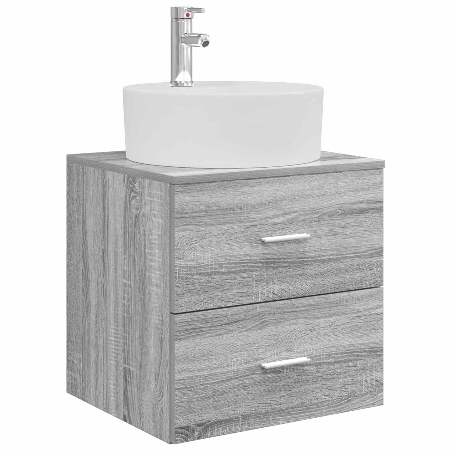 Badkamerkastenset 3 st Grijs Sonoma 62,5 x 44,5 x 50 cm