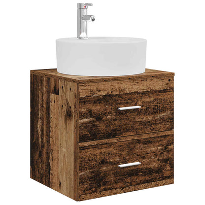Badkamerkastenset 3 st Oud hout 62,5 x 44,5 x 50 cm