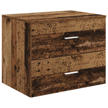 Badkamerkastenset 3 st Oud hout 62,5 x 44,5 x 50 cm