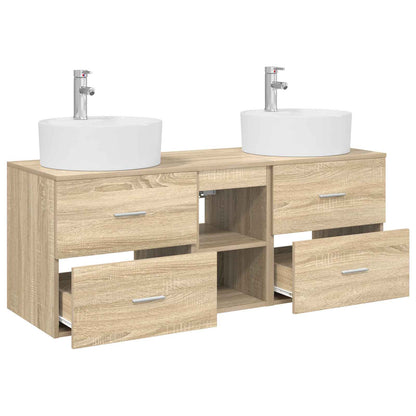 Badkamerkastenset 3 st Sonoma Eiken 49,5 x 44,5 x 65 cm