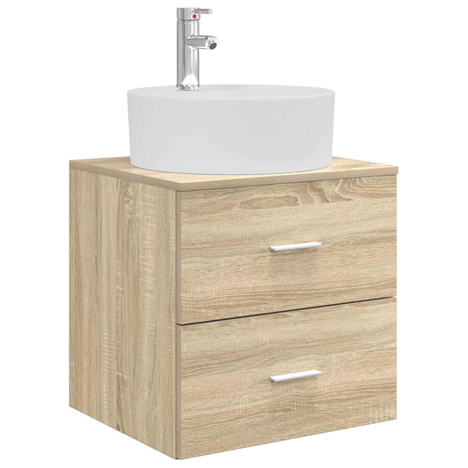 Badkamerkastenset 3 st Sonoma Eiken 49,5 x 44,5 x 65 cm