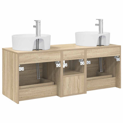 Badkamerkastenset 3 st Sonoma Eiken 49,5 x 44,5 x 65 cm