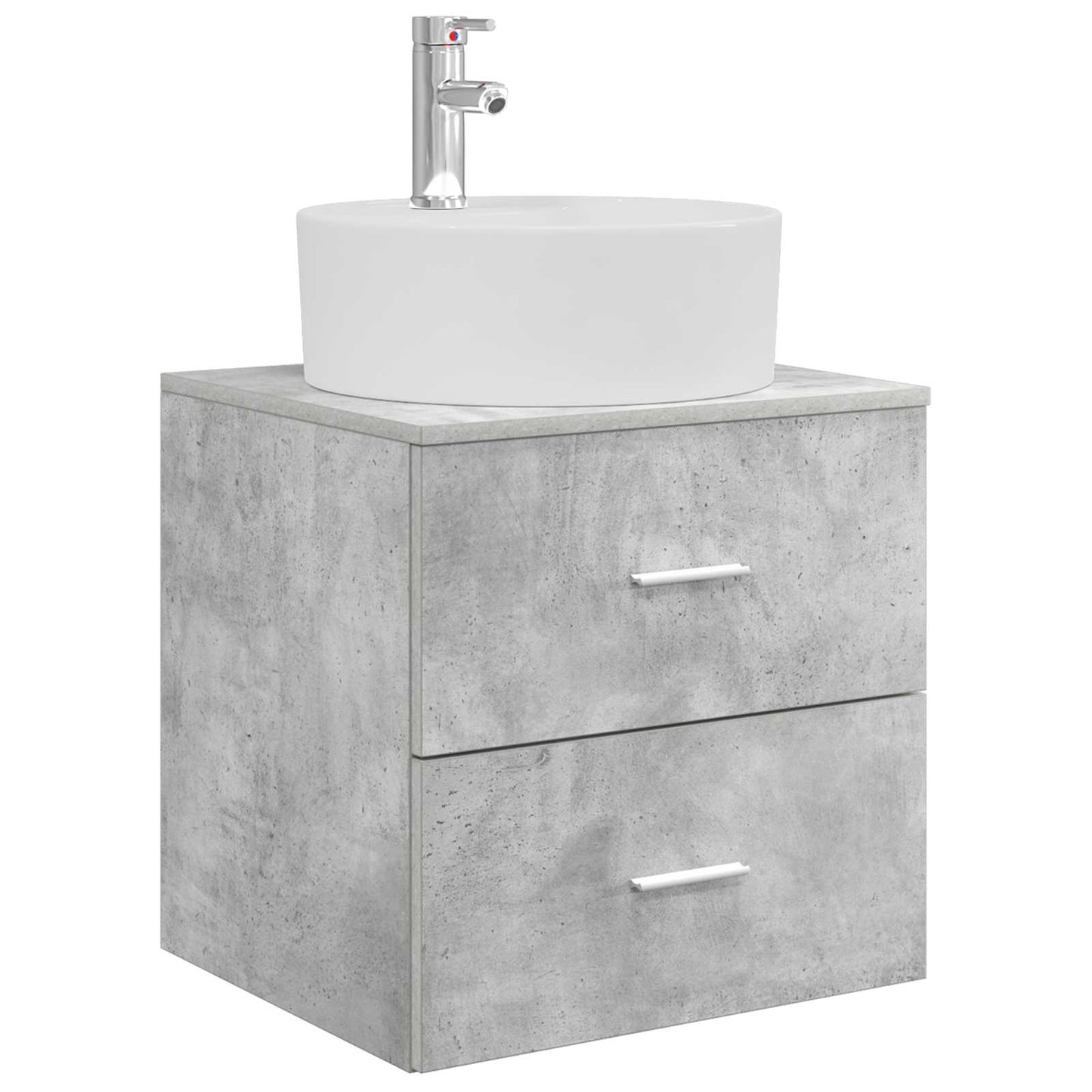 Badkamerkastenset 3 st Betongrijs 49,5 x 44,5 x 65 cm