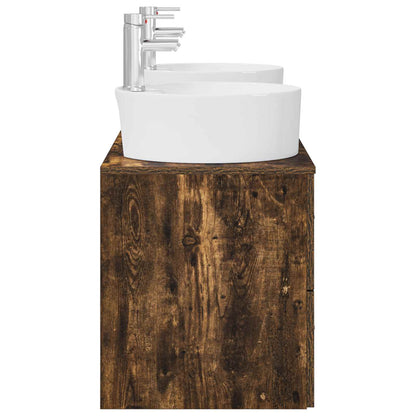 Badkamerkastenset 3 st Gerookt eiken 49,5 x 44,5 x 65 cm