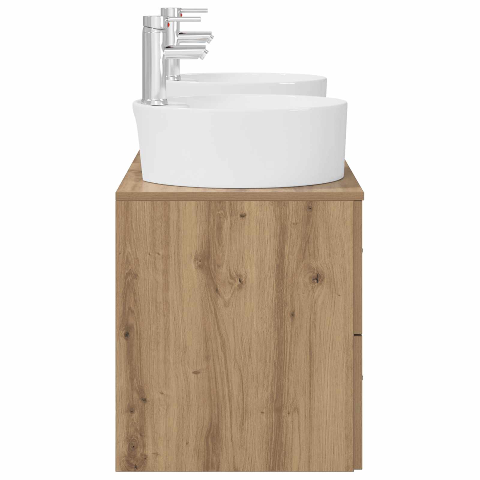 Badkamerkastenset 3 st Artisanaal eiken 49,5 x 44,5 x 65 cm