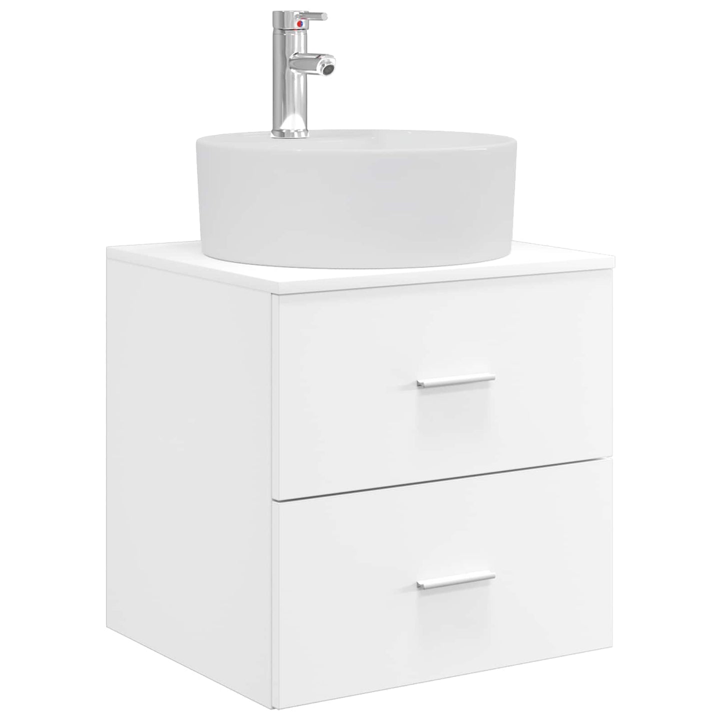Badkamermeubelset 3 st Wit 49,5 x 44,5 x 65 cm Bewerkt hout