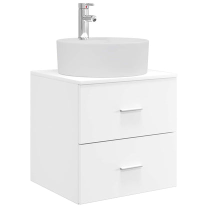 Badkamermeubelset 3 st Wit 49,5 x 44,5 x 65 cm Bewerkt hout