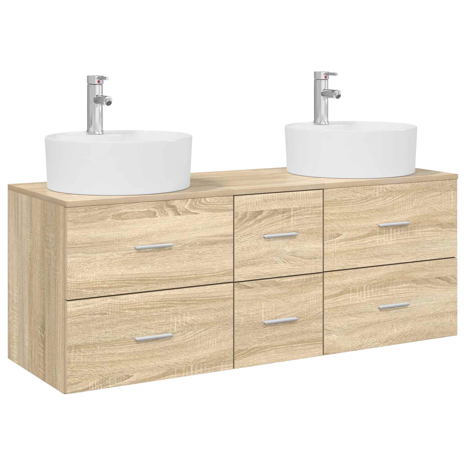 Badkamermeubelset 3 st Sonoma Eiken 49,5 x 44,5 x 65 cm