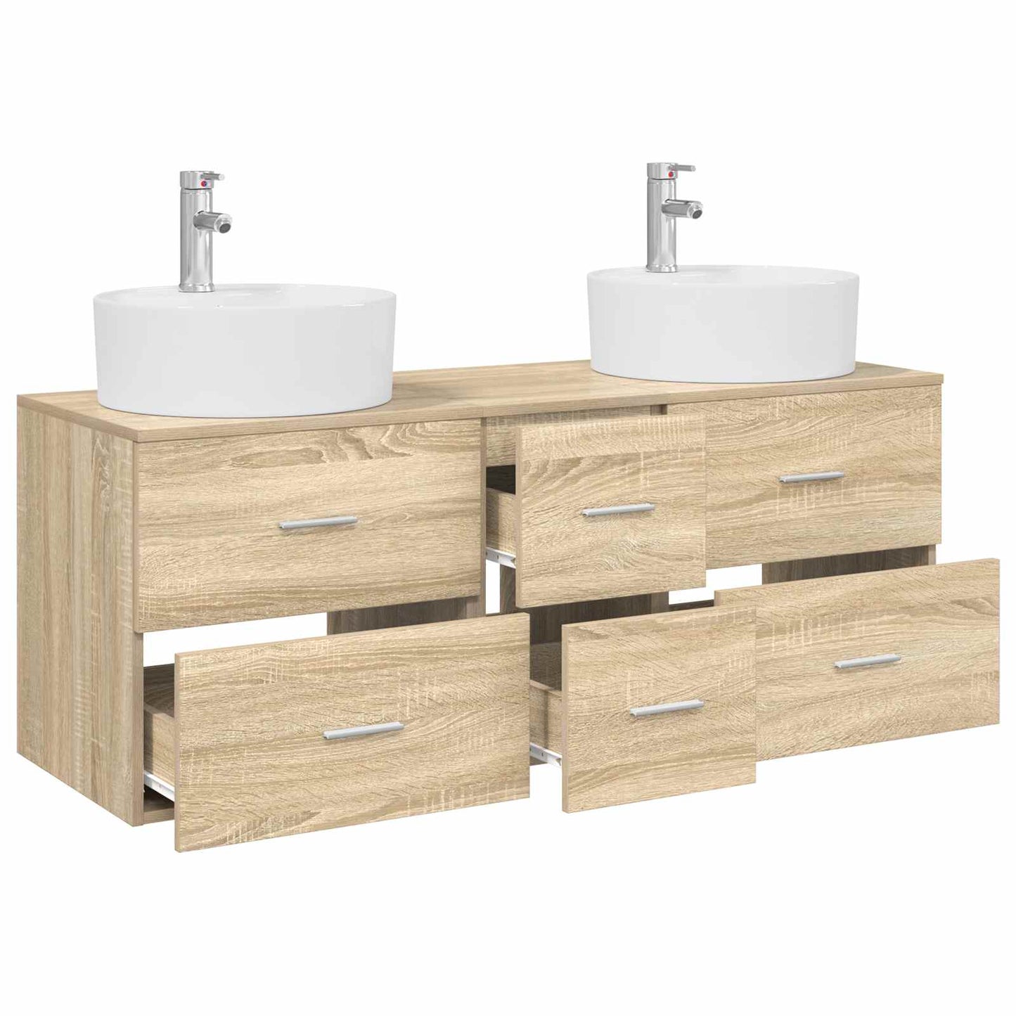 Badkamermeubelset 3 st Sonoma Eiken 49,5 x 44,5 x 65 cm