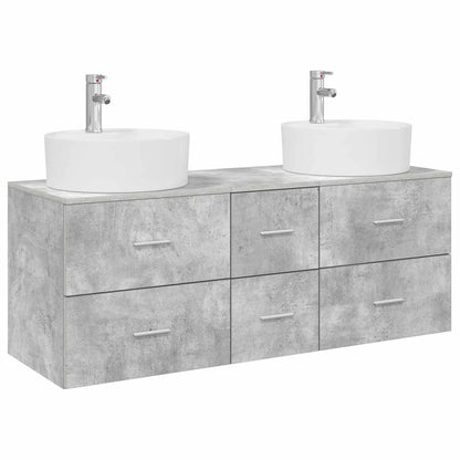 Badkamermeubelset 3 st Betongrijs 49,5 x 44,5 x 65 cm