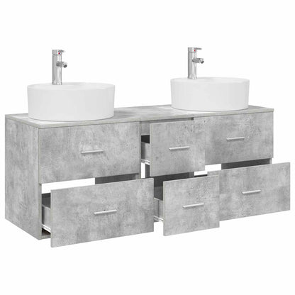 Badkamermeubelset 3 st Betongrijs 49,5 x 44,5 x 65 cm