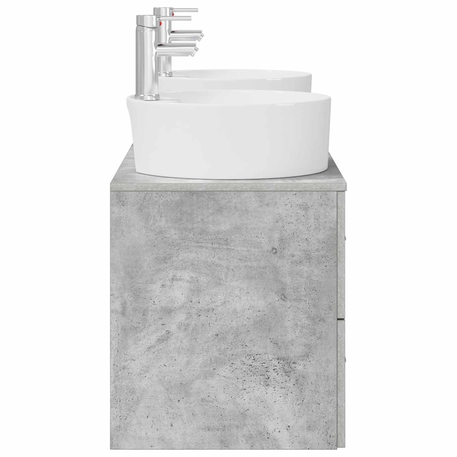Badkamermeubelset 3 st Betongrijs 49,5 x 44,5 x 65 cm