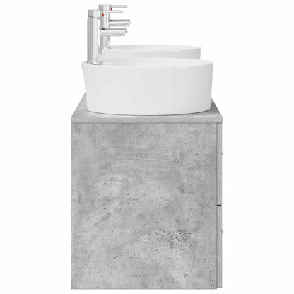 Badkamermeubelset 3 st Betongrijs 49,5 x 44,5 x 65 cm