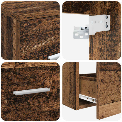 Badkamermeubelset 3 st Oud hout 49,5 x 44,5 x 65 cm