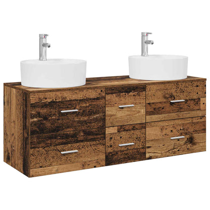 Badkamermeubelset 3 st Oud hout 49,5 x 44,5 x 65 cm
