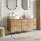 Badkamermeubelset 3 st Artisanaal eiken 49,5 x 44,5 x 65 cm