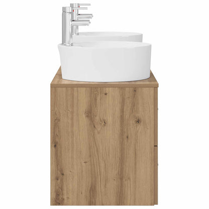 Badkamermeubelset 3 st Artisanaal eiken 49,5 x 44,5 x 65 cm