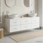 Badkamermeubelset 3 st Wit 49,5 x 44,5 x 65 cm Bewerkt hout