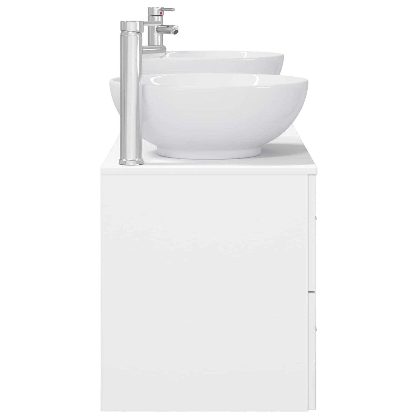 Badkamermeubelset 3 st Wit 49,5 x 44,5 x 65 cm Bewerkt hout