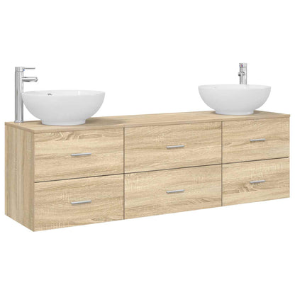 Badkamermeubelset 3 st Sonoma Eiken 49,5 x 44,5 x 65 cm