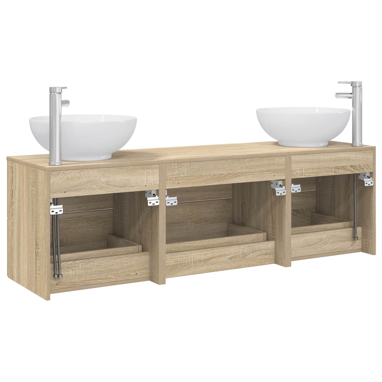 Badkamermeubelset 3 st Sonoma Eiken 49,5 x 44,5 x 65 cm