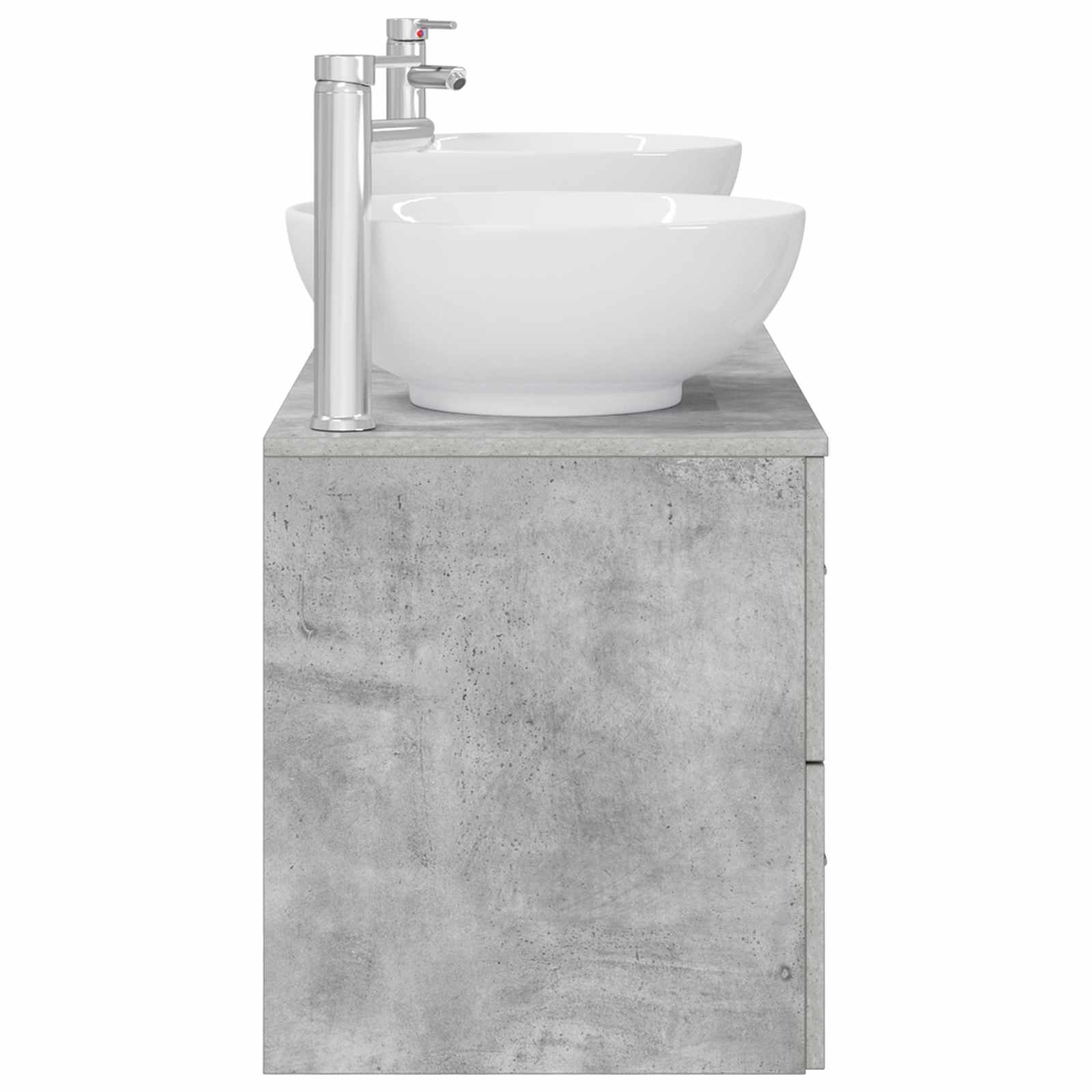 Badkamermeubelset 3 st Betongrijs 49,5 x 44,5 x 65 cm