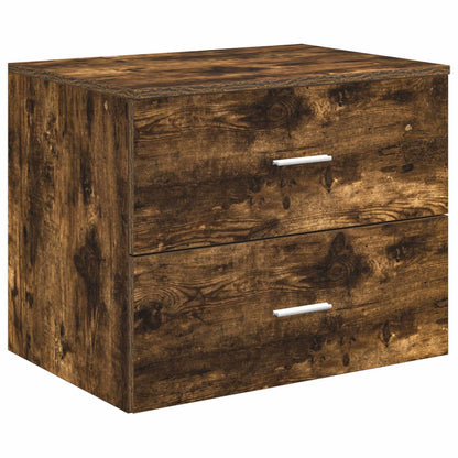 Badkamermeubelset 3 st Gerookt eiken 49,5 x 44,5 x 65 cm