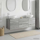 Badkamermeubelset 3 st Grijs Sonoma 49,5 x 44,5 x 65 cm