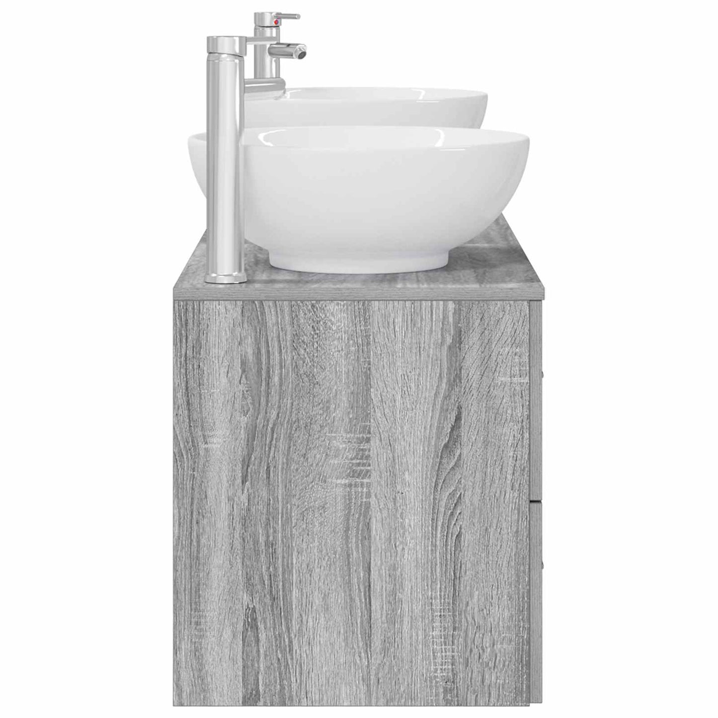 Badkamermeubelset 3 st Grijs Sonoma 49,5 x 44,5 x 65 cm