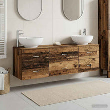 Badkamermeubelset 3 st Oud hout 49,5 x 44,5 x 65 cm