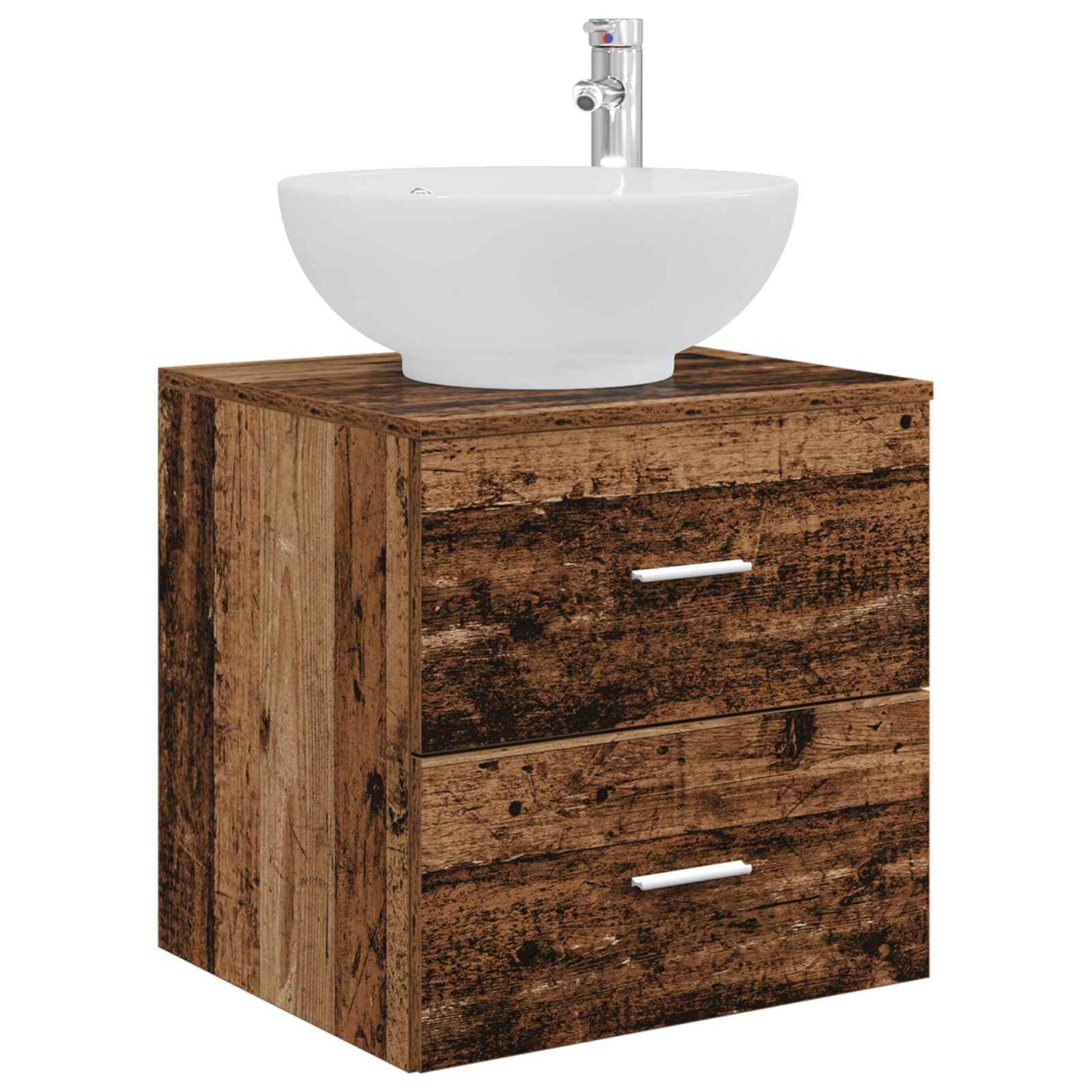 Badkamermeubelset 3 st Oud hout 49,5 x 44,5 x 65 cm