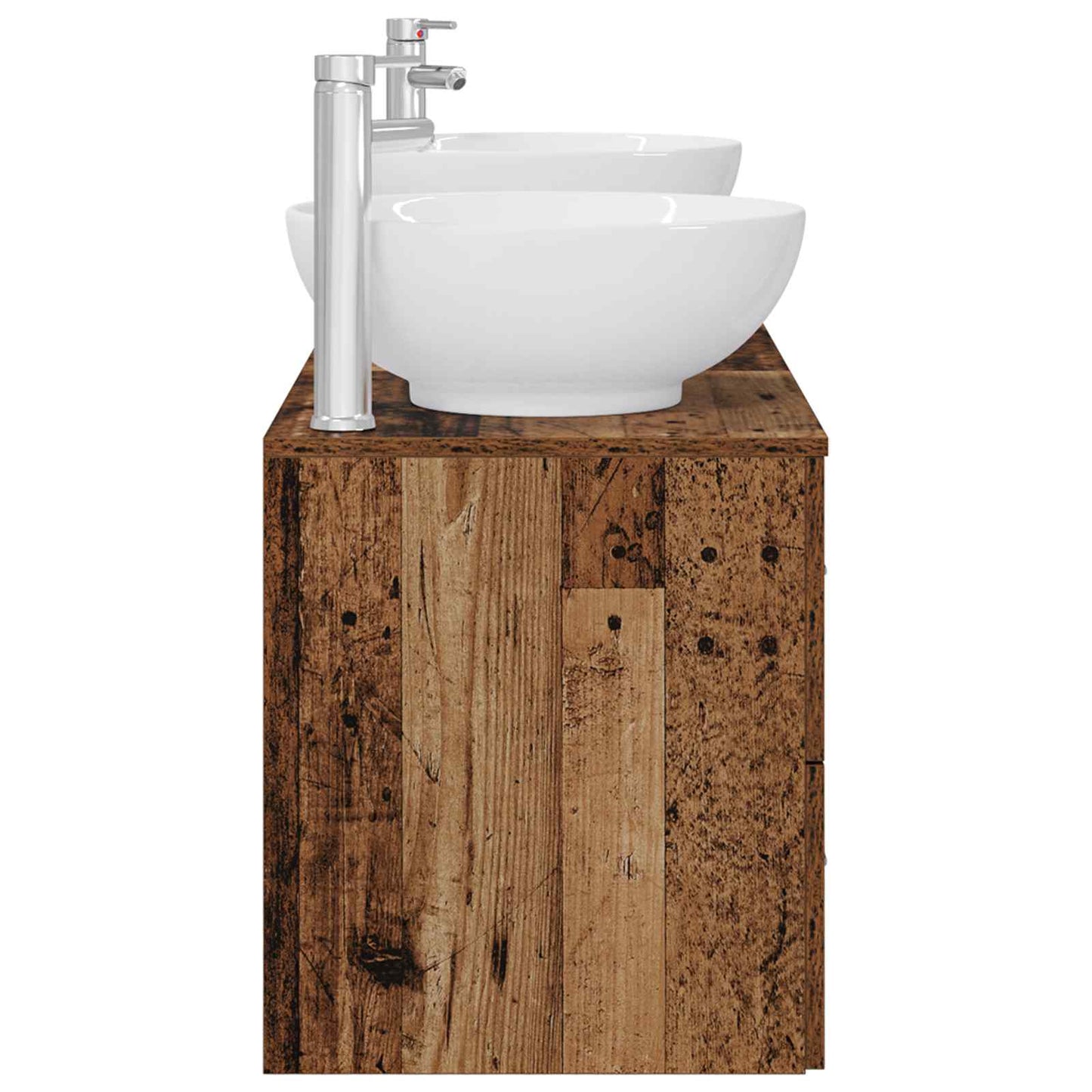 Badkamermeubelset 3 st Oud hout 49,5 x 44,5 x 65 cm
