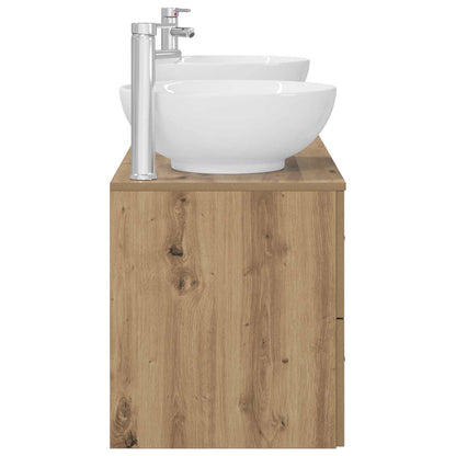 Badkamermeubelset 3 st Artisanaal eiken 49,5 x 44,5 x 65 cm